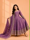 Oc 252 Fendy Sillk Sequence Embroidery Work Girls Kids Wear